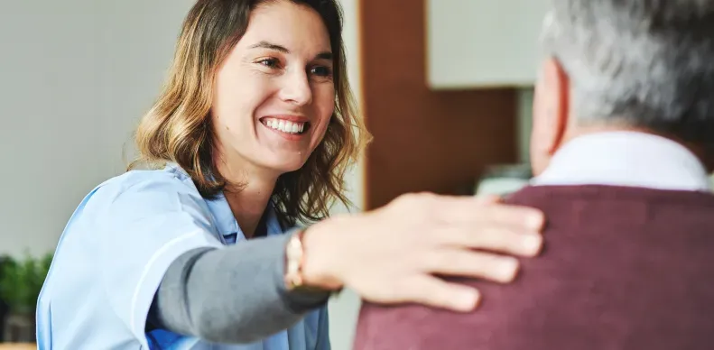 Caregiver with senior woman